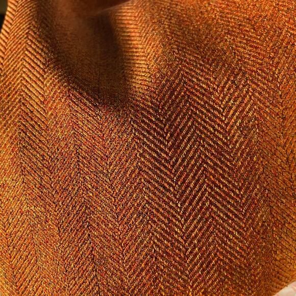 Le Suit Skirt Suit 2 Piece Size 14 Rusty Brown Spice Rhone Weave Business - Picture 10 of 11